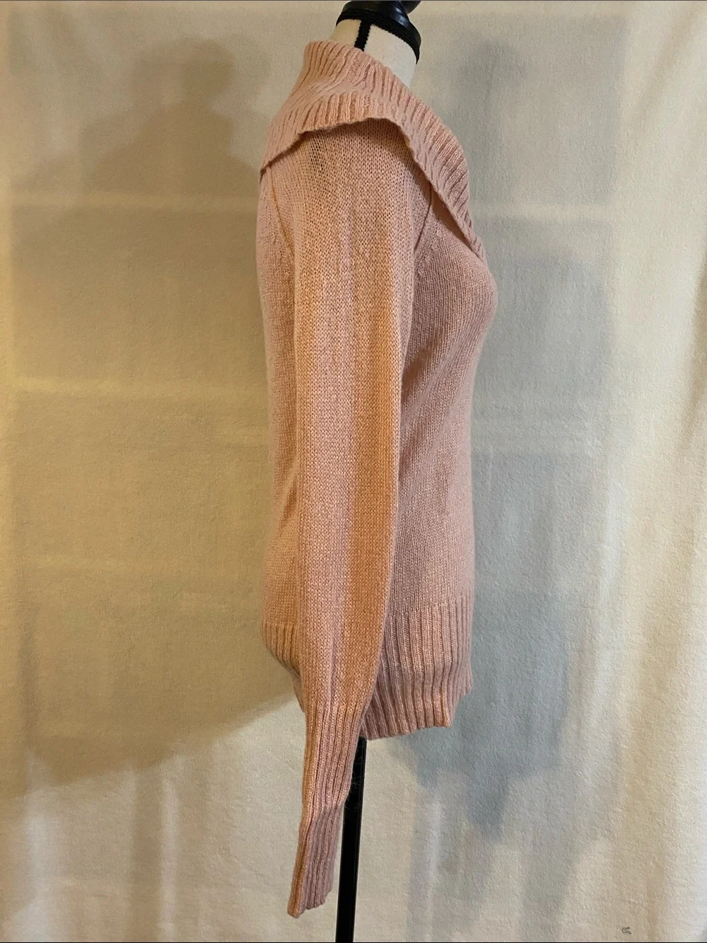 J. Crew dusty pink Chalet wool mohair knit cowl turtleneck sweater
